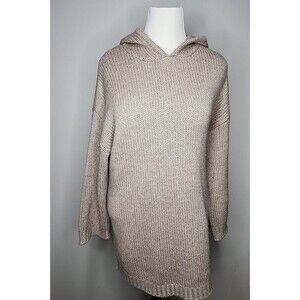 Sablyn Cashmere Oversized Hooded Cable Knit Sweater Dress Womens Size M EUC